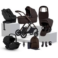 Silver Cross Reef 2 SPECIAL EDITION Travel System Ultimate 360 Family Car Seat Bundle (12 piece)- Ganache