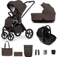 Venicci Claro 2 Travel System- Chocolate - Black Without ISOFIX Base