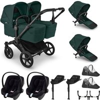 Bugaboo Donkey 6 Twin + Cybex Aton B2 Travel System- Fern Green