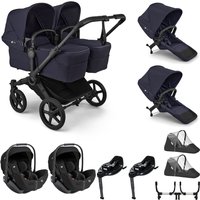 Bugaboo Donkey 6 Twin + Joie i-Level Travel System- Deep Indigo