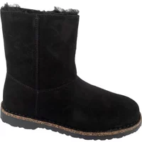 Birkenstock Uppsala Zip Shearling 1030047, Damskie, Czarne, buty zimowe, skóra welurowa, rozmiar: 39