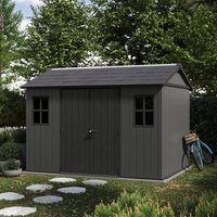 11' x 7'5 Keter Newton Plus Grey Plastic Garden Shed (3.50m x 2.30m)