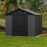 10' x 8' Keter Stronghold Grey Plastic Garden Shed (3.05m x 2.43m)