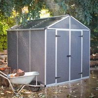 Buy Fencing Direct Save 10% on 8 x 8 Palram Canopia Rubicon Dark Grey Plastic Shed