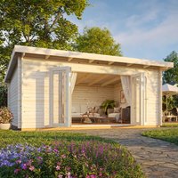 Palmako Lea 5.8m x 4.5m Log Cabin Garden Office (44mm) Palmako Lea 5.8m x 4.5m Log Cabin Garden Office (44mm)