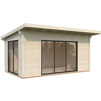 Palmako Grace 5m x 3m Double Glazed Pent Log Cabin Sliding Doors Plus (56mm) Palmako Grace 5m x 3m Double Glazed Pent Log Cabin Sliding Doors Plus (56mm)