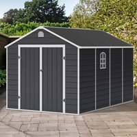 8′ x 12′ Lotus Sono Plastic Garden Shed with Foundation Kit (2.41m x 3.66m) 8′ x 12′ Lotus Sono Plastic Garden Shed with Foundation Kit (2.41m x 3.66m)