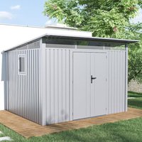 10′ x 8′ Lotus Minos White Aluminium Metal Shed (2.96m x 2.54m) 10′ x 8′ Lotus Minos White Aluminium Metal Shed (2.96m x 2.54m)