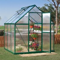 6′ x 6′ Palram Canopia Mythos Green Polycarbonate Greenhouse (1.85m x 1.86m) 6′ x 6′ Palram Canopia Mythos Green Polycarbonate Greenhouse (1.85m x 1.86m)