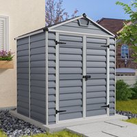 6′ x 5′ Palram Canopia Grey Skylight Plastic Shed (1.85m x 1.54m) 6′ x 5′ Palram Canopia Grey Skylight Plastic Shed (1.85m x 1.54m)