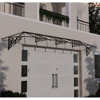 15â6 x 2â11 Palram Canopia Lily 4700 Black Clear Large Door Canopy (4.73m x 0.88m) 15â6 x 2â11 Palram Canopia Lily 4700 Black Clear Large Door Canopy (4.73m x 0.88m)