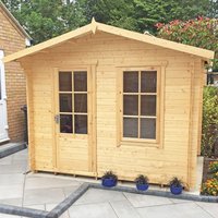 Shire Bucknells 3m x 3m Log Cabin Summerhouse (28mm) Shire Bucknells 3m x 3m Log Cabin Summerhouse (28mm)