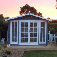 Shire Epping 3.6m x 3m Log Cabin Summerhouse (28mm) Shire Epping 3.6m x 3m Log Cabin Summerhouse (28mm)