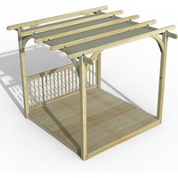 8 x 8 Forest Pergola Deck Kit with Retractable Canopy No. 2 (2.4m x 2.4m)