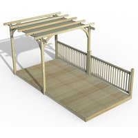 Product photograph of 8 X 16 Forest Pergola Deck Kit With Retractable Canopy No 2 2 4m X 4 8m from Buy Sheds Direct