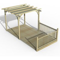 8 x 16 Forest Pergola Deck Kit with Retractable Canopy No. 3 (2.4m x 4.8m)