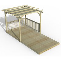 Product photograph of 8 X 16 Forest Pergola Deck Kit With Retractable Canopy No 5 2 4m X 4 8m from Buy Sheds Direct