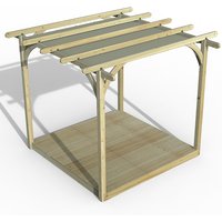 Product photograph of 8 X 8 Forest Pergola Deck Kit With Retractable Canopy No 1 2 4m X 2 4m from Buy Sheds Direct