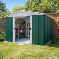 10′ x 10′ Yardmaster Green Metal Shed (3.03m x 2.98m) 10′ x 10′ Yardmaster Green Metal Shed (3.03m x 2.98m)