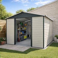 10′ x 12′ Yardmaster Shiplap Metal Shed Anthracite Finish (3.03m x 3.76m) 10′ x 12′ Yardmaster Shiplap Metal Shed Anthracite Finish (3.03m x 3.76m)