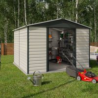 10′ x 12′ Yardmaster Shiplap Metal Shed Anthracite Finish (3.03m x 3.76m) 10′ x 12′ Yardmaster Shiplap Metal Shed Anthracite Finish (3.03m x 3.76m)