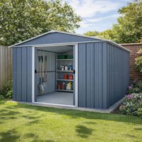 10′ x 13′ Yardmaster Castleton Anthracite Metal Shed (3m x 3.9m) 10′ x 13′ Yardmaster Castleton Anthracite Metal Shed (3m x 3.9m)