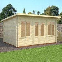 Palmako Lisa 4.2m x 3.2m Log Cabin Garden Room (34mm) Palmako Lisa 4.2m x 3.2m Log Cabin Garden Room (34mm)