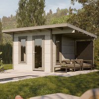 Palmako Grace 3m x 2.9m Pent Log Cabin (56mm) Palmako Grace 3m x 2.9m Pent Log Cabin (56mm)