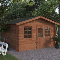 Palmako Valentine 3.6m x 3.2m Premium Log Cabin Shed (28mm) Palmako Valentine 3.6m x 3.2m Premium Log Cabin Shed (28mm)