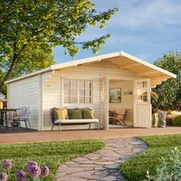 Palmako Britta 5.1m x 4.5m Log Cabin Garden Building (40mm) Palmako Britta 5.1m x 4.5m Log Cabin Garden Building (40mm)