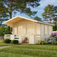Palmako Emma 3.6m x 3.6m Log Cabin Summerhouse (34mm)