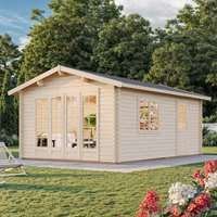 Palmako Irene 3.8m x 5.7m Log Cabin Garden Building (44mm) Palmako Irene 3.8m x 5.7m Log Cabin Garden Building (44mm)