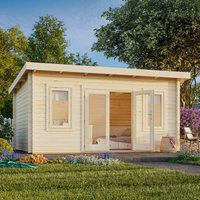 Palmako Lisa 4.7m x 3.7m Log Cabin Garden Room (44mm) Palmako Lisa 4.7m x 3.7m Log Cabin Garden Room (44mm)