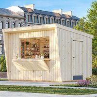 11’8 x 9’6 Palmako Kira (16mm) Premium Extra-Large Garden Bar (3.6m x 2.9m) 11’8 x 9’6 Palmako Kira (16mm) Premium Extra-Large Garden Bar (3.6m x 2.9m)