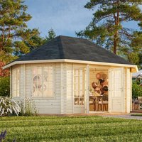 Palmako Hanna 4.2m x 5.7m Corner Log Cabin Summerhouse (44mm) Palmako Hanna 4.2m x 5.7m Corner Log Cabin Summerhouse (44mm)
