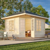 Palmako Melanie 3.5m x 3.5m Corner Log Cabin Summerhouse (44mm) Palmako Melanie 3.5m x 3.5m Corner Log Cabin Summerhouse (44mm)