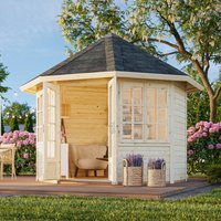 Palmako Veronica 2.9m x 2.9m Log Cabin (28mm) - 2 Windows