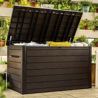 5′ x 3′ Keter XXL Plastic Garden Storage Box – Brown (1.47m x 0.83m) 5′ x 3′ Keter XXL Plastic Garden Storage Box – Brown (1.47m x 0.83m)