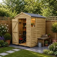 6' x 4' Forest 4Life 25yr Guarantee Overlap Pressure Treated Apex Wooden Shed (1.88m x 1.34m)