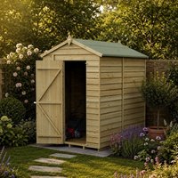 7' x 5' Forest 4Life 25yr Guarantee Overlap Pressure Treated Windowless Apex Wooden Shed (2.18m x 1.64m)