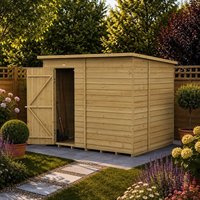 8' x 6' Forest 4Life 25yr Guarantee Overlap Pressure Treated Windowless Pent Wooden Shed (2.52m x 2.05m)