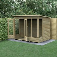 8′ x 6′ Forest 4Life 25yr Guarantee Double Door Pent Summer House (2.52m x 2.05m) 8′ x 6′ Forest 4Life 25yr Guarantee Double Door Pent Summer House (2.52m x 2.05m)