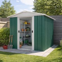Buy Sheds Direct Enjoy 28% Discount on 68 x 72 Yardmaster Green Apex Metal Shed