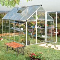 6′ x 10′ Palram Canopia Hybrid Walk In Silver Polycarbonate Greenhouse (1.85m x 3.06m) 6′ x 10′ Palram Canopia Hybrid Walk In Silver Polycarbonate Greenhouse (1.85m x 3.06m)
