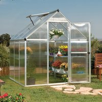 6’x6′ Palram Canopia Mythos Small Silver Polycarbonate Greenhouse (1.8×1.8m) 6’x6′ Palram Canopia Mythos Small Silver Polycarbonate Greenhouse (1.8×1.8m)