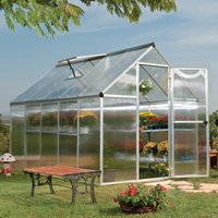 6’x10′ Palram Canopia Mythos Large Walk In Silver Polycarbonate Greenhouse (1.8x3m) 6’x10′ Palram Canopia Mythos Large Walk In Silver Polycarbonate Greenhouse (1.8x3m)