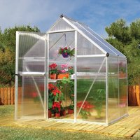 6’x4′ Palram Canopia Mythos Small Silver Polycarbonate Greenhouse (1.8×1.2m) 6’x4′ Palram Canopia Mythos Small Silver Polycarbonate Greenhouse (1.8×1.2m)