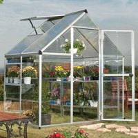 6′ x 4′ Palram Canopia Hybrid Silver Polycarbonate Greenhouse (1.85m x 1.26m) 6′ x 4′ Palram Canopia Hybrid Silver Polycarbonate Greenhouse (1.85m x 1.26m)