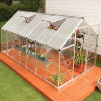 6′ x 14′ Palram Canopia Hybrid Large Silver Polycarbonate Greenhouse (1.85m x 4.26m) 6′ x 14′ Palram Canopia Hybrid Large Silver Polycarbonate Greenhouse (1.85m x 4.26m)