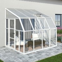 8’x8′ Palram Canopia Rion White Sun Room Walk In Wall Greenhouse (2.4×2.4m) 8’x8′ Palram Canopia Rion White Sun Room Walk In Wall Greenhouse (2.4×2.4m)